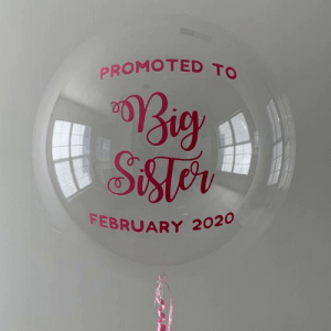 Шар прозрачный (61 см.) Bubble, С днём рождения, сестрёнка 1 шт.