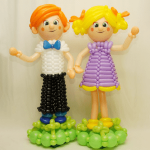 Плетёные фигуры из шаров “Счастливые детки”