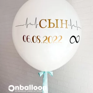Латексный шар с надписью на выписку