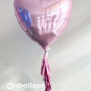 Шар (91 см) Сердце, на тассел ленте 1 шт.
