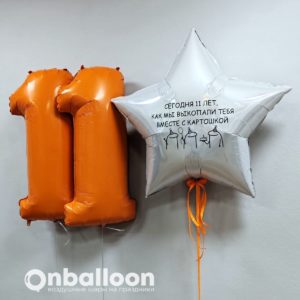Набор шаров на день рождения с цифрами