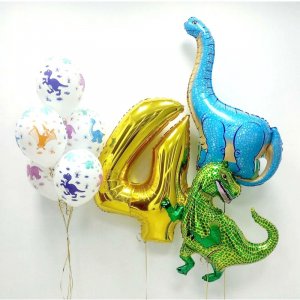 Набор шаров “Динозавры” с цифрой