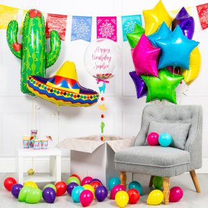 Набор шаров “День рождение в стиле Мексика”