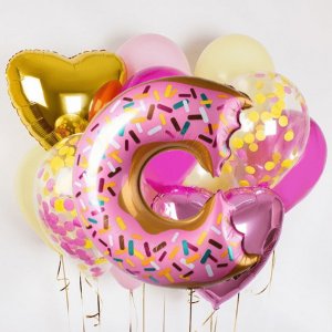 Букет шаров “Розовый пончик”