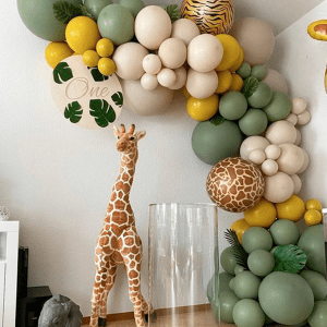 Разнокалиберная гирлянда из шаров “Жираф с Сафари”