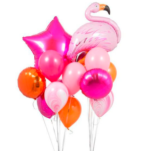 Букет шаров “Фламинго Фуксия”