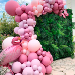 Гирлянда из разнокалиберных шаров “Розовая пенка”, без каркаса, 4 метра