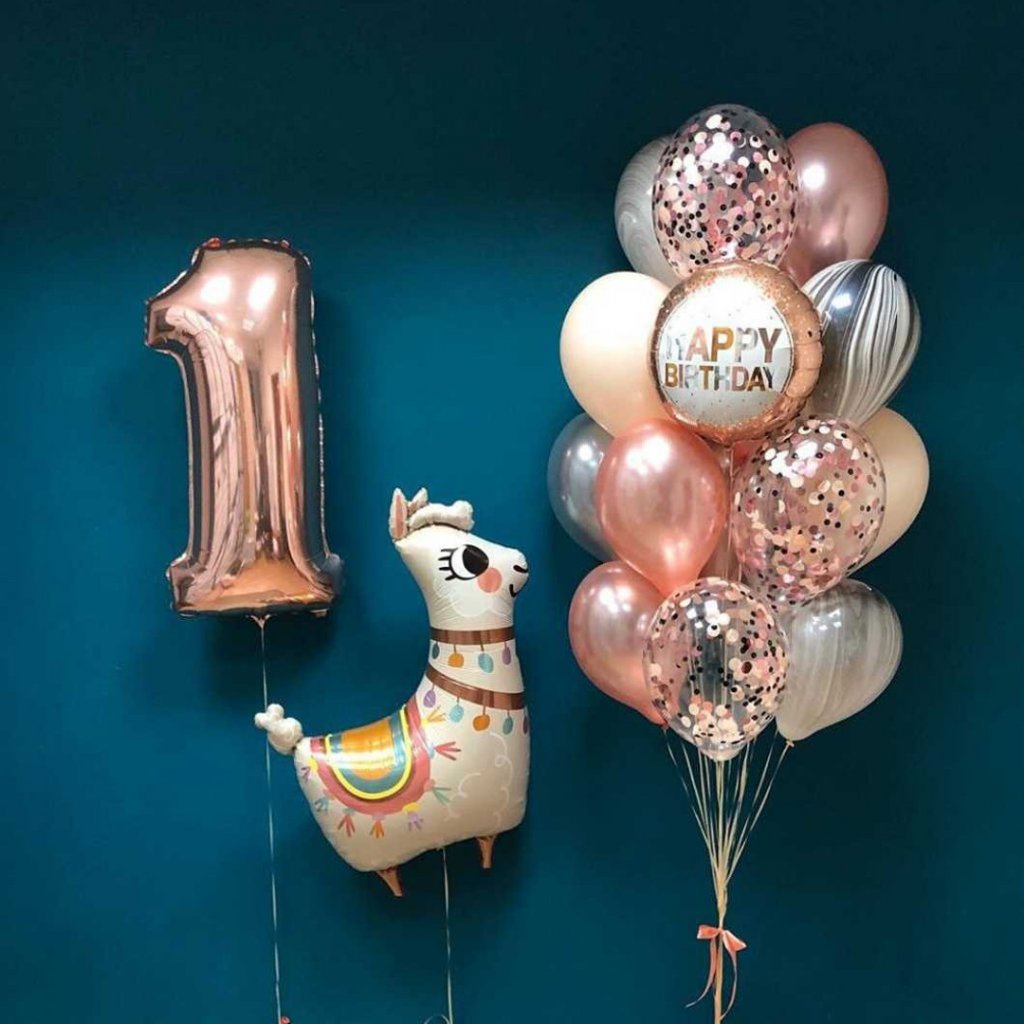 фото шаров на день рождения девочке 1 годик