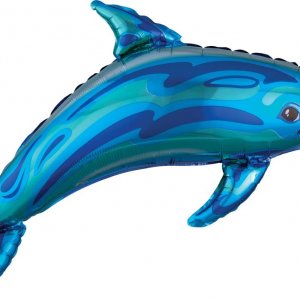Фольгированный шар фигура (102 см.) ”Дельфин” 1 шт.