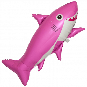 Фольгированный шар фигура (99 см.)”Счастливая акула” 1 шт.