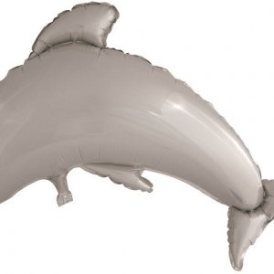 Фольгированный шар фигура (102 см.)”Дельфин серый” 1 шт.