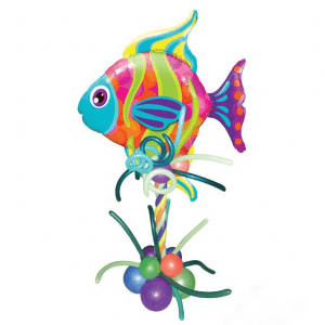 Стойка из шаров “Тропическая рыбка”