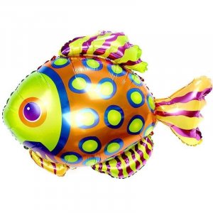 Фольгированный шар фигура (70 на 100 см.)”Рыба тропическая” 1 шт.