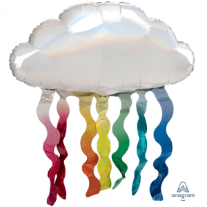 Фольгированный шар фигура (81 см.)”Облако с дождиком переливы” 1 шт.