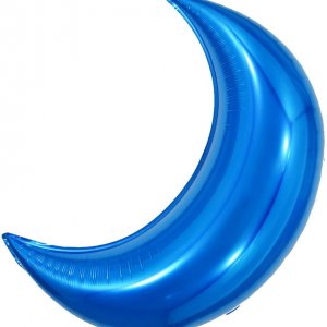 Фольгированный шар фигура (71 см.)” Полумесяц, синий” 1 шт.