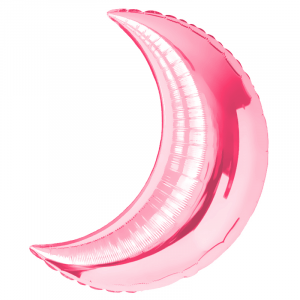 Фольгированный шар фигура (71 см.)”Полумесяц, розовый” 1 шт.