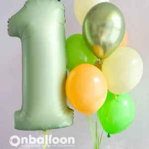 Зеленый набор шаров на 1 год