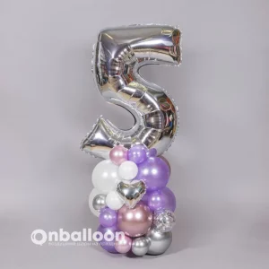 Поинт из шаров с цифрой 5