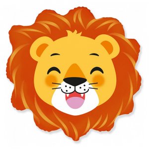 Шар фигура (58 см.), голова, счастливый лев, 1 шт.
