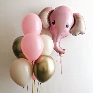 Набор шаров “Розовый слоненок”