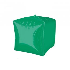 Шар Куб (38 см.) Металлик Green, 1 шт.