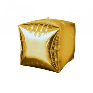 Шар Куб (38 см.) Металлик Gold, 1 шт.