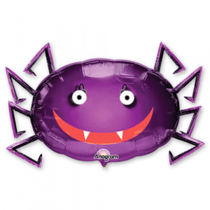 Шар фольгированный фигура паук фиолетовый 1 шт.