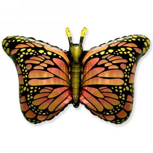 Фольгированная фигура шар Бабочка крылья оранжевые, 1 шт.
