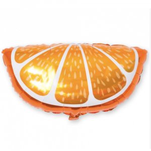 Фольгированная фигура шар Долька апельсина, 1 шт.