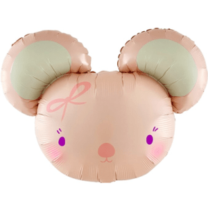 Шар (28”/71 см) Фигура, Милая мышка, Розовый, 1 шт.