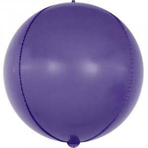 Шар (61 см) Сфера 3D, Макарунс, Фиолетовый, 1 шт.