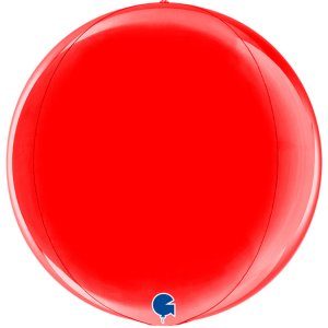 Шар (46 см) Сфера 3D, Красный, 1 шт.