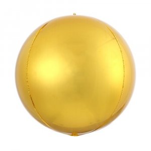 Шар (46 см) Сфера 3D, Золото, 1 шт.