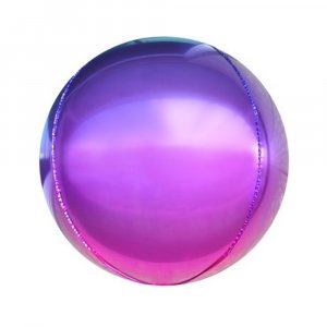 Шар (56 см) Сфера 3D, Фуше/Фиолетовый, Градиент, 1 шт.