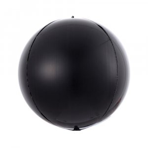 Шар (51 см) Сфера 3D, Черный, 1 шт.