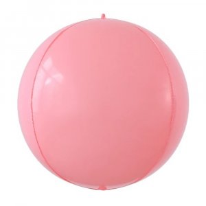 Шар (61 см) Сфера 3D, Макарунс, Розовый, 1 шт.