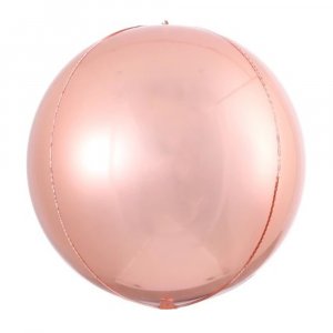 Шар (46 см) Сфера 3D, Розовое Золото, 1 шт.