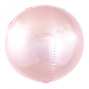 Шар (51 см) Сфера 3D, Светло-розовый, 1 шт.
