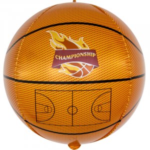 Шар (61 см) Сфера 3D, Баскетбольный мяч, 1 шт.