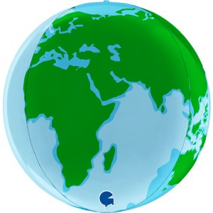 Шар (46 см) Сфера 3D, Планета Земля, 1 шт.