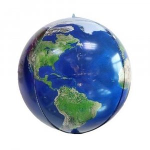 Шар (56 см) Сфера 3D, Планета Земля, 1 шт.