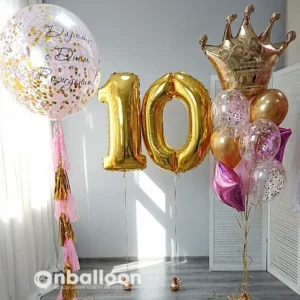 Шары на 10 лет "Для принцессы!