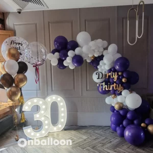 Оформление шарами на 30-летие