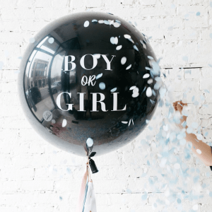 Большой шар-сюрприз “Boy or girl” (90 см.) на тассел гирлянде 1 шт.