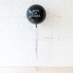 Большой шар-сюрприз «Boy or girl» (90 см.) на тассел ленте
