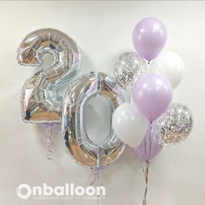 Набор шаров с цифрами на 20 лет