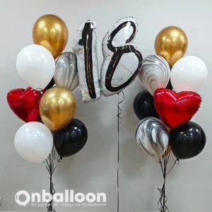 Набор шаров на 18 лет "Новый стиль"