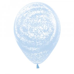 Воздушный Шар (12”/30 см) Морозное граффити, Макарунс, Нежно-голубой (640), агат