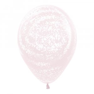 Воздушный Шар (12”/30 см) Морозное граффити, Макарунс, Нежно-розовый (609), агат
