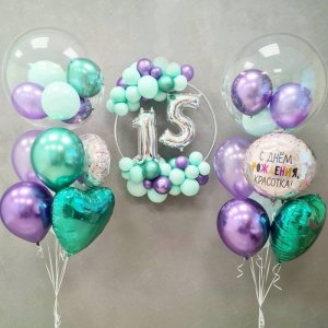 Композиция из шаров “С Днём Рождения, Красотка!”